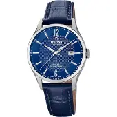 Festina Herrenuhr Swiss Made Armbanduhr Leder blau UF20007/6
