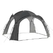 DELUKE Pavillon ZAGREB Grau Polyester | Campingpavillon Festivalpavillon Gartenpavillon