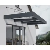 Canopia Metall Vordach Sophia Clear XL 2814 Anthrazit 140x286x17 cm