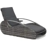DELUKE Lounger EVA Stahl Schilfgrau Kunststoff | Gartenmöbel Set Garten Loungegruppe