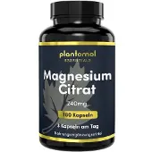 Plantomol Essentials - Magnesium-Citrat Kapseln 240mg Magnesium hochdosiert /Tag vegan 180 St