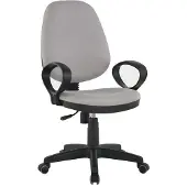 CasaDolce Casa Dolce Bürostuhl POLO, 57x57x98-108 cm, Stoff, höhenverstellbar, grau, mit Armlehnen,