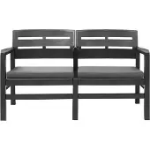 vidaXL 4-teiliges Gartenmöbel-Set Anthrazit Kunststoff