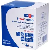 FIWA Schlitzkompressen 7,5x7,5 cm steril 12fach 25x2 St Kompressen