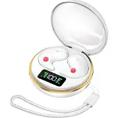 Avizar , Schlaf In-Ears ultraflach Bluetooth mit LED Etui angenehm, Weiß