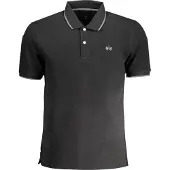 La Martina Herren Polo Shirt Schwarz - Kurzarm, Regular Fit, Stilvolle Details