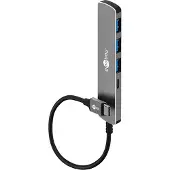 Goobay Slim 4-Port USB-Hub, USB-C auf USB-C/USB-A, 5 Gbit/s