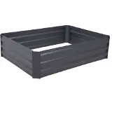 DELUKE Hochbeet PISA Anthrazit Stahl | Beetumrandung Metall-Hochbeet für Garten Balkon-Beet Gemüsebeet Kräuterbeet
