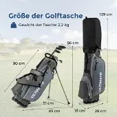 Northix Komplettes Golfschlägerset für Linkshänder (Herren) inklusive Tasche