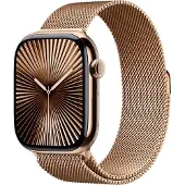 Apple Watch 10 46mm GPS+4G Titan Milanaise Armband S/M gold/gold