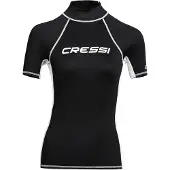 Cressi Rash Guard Lady T-Shirt mit kurzen Ärmeln Black/White XS