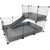 C&c Modularer 3x2 Nagetierkäfig Mit 2x1 Loft Und Rampe