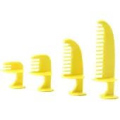Fokelyi 4-teiliges Haarschneide-Werkzeugset mit Haarschneidehilfen, Haarschneidekamm und Schablonen
