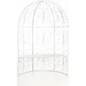 Mendler Halbpavillon HLO-CP4 mit Sitzbank antik weiß