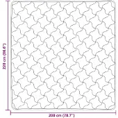 vidaXL Ganzjahresbettdecke Gepolstert Schwarz 200 x 220 cm