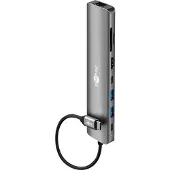 Goobay Slim 8-Port USB-Hub mit HDMI und RJ45, 5 Gbit/s
