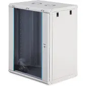 Digitus Wandgehäuse Dynamic-N Serie - 600x450 mm (BxT), unmontiert, Wandmontiertes Regal, 16U, 60 kg, Sperrschloss, Ablageschienen, Verbessertes Kabelmanagement