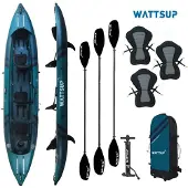 Wattsup COD 3 Personen Kajak SET aufblasbar Drop-Stich Kanu Boot Kayak Paddel