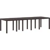 vidaXL Gartentisch Braun 300 x 100 x 73 cm Poly-Rattan