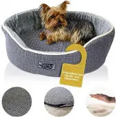 Trends4cents DEAR DARLING DD-05GRL Luxus Hundebett Katzenbett Anthrazit Gr. L 70x60cm Korb Memoryschaum Matratze