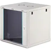 Digitus Wandgehäuse Dynamic-N Serie - 600x600 mm (BxT), unmontiert, Wandmontiertes Regal, 12U, 60 kg, Sperrschloss, Ablageschienen, Verbessertes Kabelmanagement