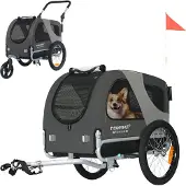 Tiggo DOGGYHUT Premium MEDIUM Hundefahrradanhänger & Jogger 2in1 Fahrradanhänger