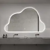 Fenome Valencia Wolk Badspiegel – LED‑Beleuchtung & Spiegelheizung – 80 cm