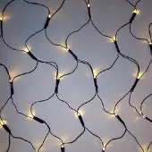 Nipach LED Lichternetz 160er warmweiß 2x2m Batteriebetrieb Timer aussen BA11755