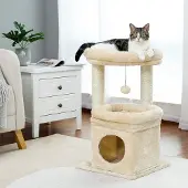 Purpurra Kratzbaum Frühlingskollektion mit Höhle beige, 68 cm