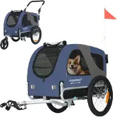 Tiggo DOGGYHUT Premium MEDIUM Hundefahrradanhänger & Jogger 2in1 Fahrradanhänger