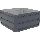 Rojaplast Garten-Hochbeet, Blech, 60 x 60 x 30 cm, grau