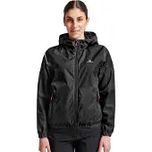 ATHL DPT. Damen Regenjacke/ Outdoorjacke mit Kapuze Schwarz Gr. M