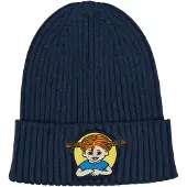 Geggamoja Gestrickte Mütze Pippi Langstrumpf, Marine, 48-50