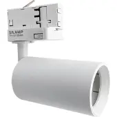 Silamp LED-Schienenstrahler 80° 3-phasig WEISS für GU10 Glühbirne