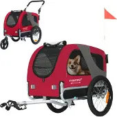 Tiggo DOGGYHUT Premium MEDIUM Hundefahrradanhänger & Jogger 2in1 Fahrradanhänger