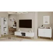 MELIMEBLE Wohnzimmer-Set Bolea"A" - weiß