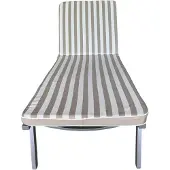 Sansibar Shoes Sansibar Gartenliege-Auflage Garden Dream 190x60 cm, wendbar, UV-beständig & schnelltrocknend Outdoor-Liegenauflage Taupe gestreift/Taupe