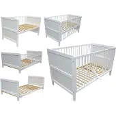 Micoland Kinderbett Juniorbett Beistellbett 140x70cm 3in1 weiß