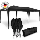 Kronenburg Faltpavillon 3x6m - Wasserfest, UV-Schutz 50+, 0 Seitenteile, schwarz
