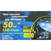 Nipach 50er LED Lichterkette 4,9m warmweiß Batterie / Timer außen BA11464
