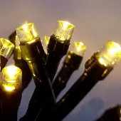 Nipach LED Lichterkette 200er warmweiß Kabel grün 18m außen BA11699