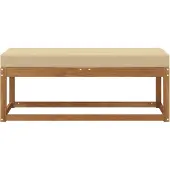 vidaXL Outdoor Hocker Bank Massivholz Akazie Natur