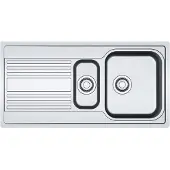 Franke 127.0371.769 Spüle RAPID RPX 251-100 mit Drehexcenter und Abtropfbecken aus Edelstahl / Edelstahlspüle / Auflagespüle