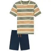 Schiesser Shorty "Casual Nightwear" 2 mit Rundhalsausschnitt und kurzen Ärmeln, in Single-Jersey Qualität