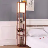 Lapalife Stehlampe 3 Ebene Stehleuchte Moderne Standlampe Regalen Bodenlampe für Schlafzimmer Wohnzimmer