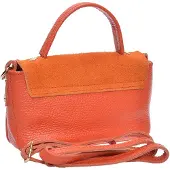 Roberta M Orange Rindsledertasche