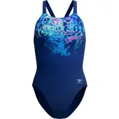 Speedo Female Placement Printed Leade NVY/BLU - 42