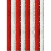 Arsvita Flauschvorhang 100x220 Unistreifen rot - weiß