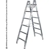 Iller-Leiter - Sprossenstehleiter Alu, 2 x 20 Sprossen, 406386