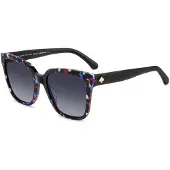 Kate spade 207635 Damen-Sonnenbrille Vollrand Quadratisch Acetat-Gestell, schwarz
